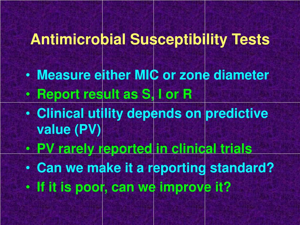 PPT - Antimicrobial Susceptibility Tests PowerPoint Presentation, free ...