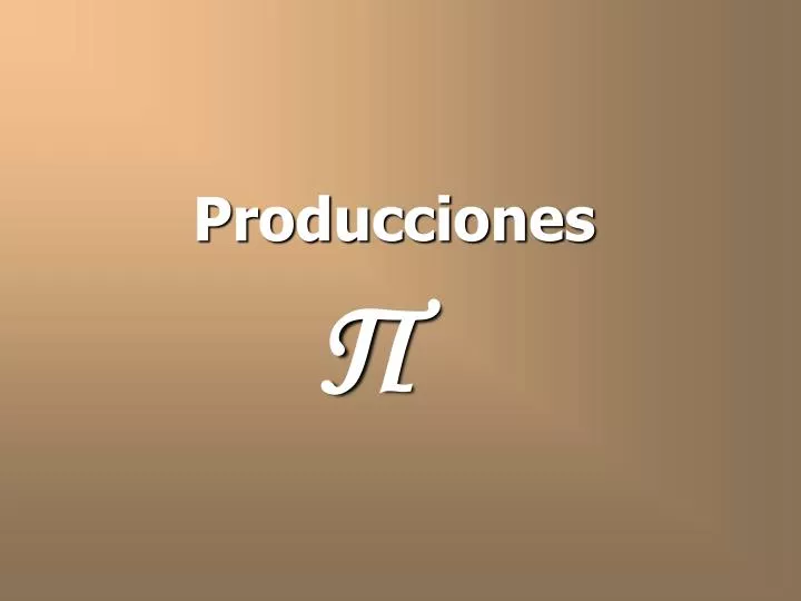 producciones