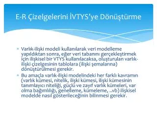 e r izelgelerini vtys ye d n t rme