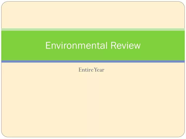 environmental review