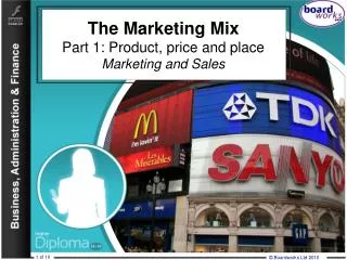 The Marketing Mix Part 1: Product, price and place Marketing and Sales