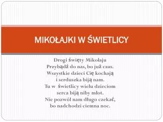 miko ajki w wietlicy