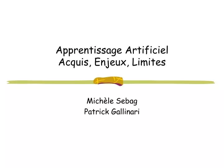 apprentissage artificiel acquis enjeux limites