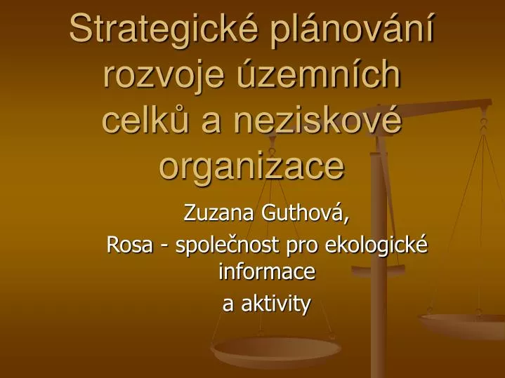 strategick pl nov n rozvoje zemn ch celk a neziskov organizace