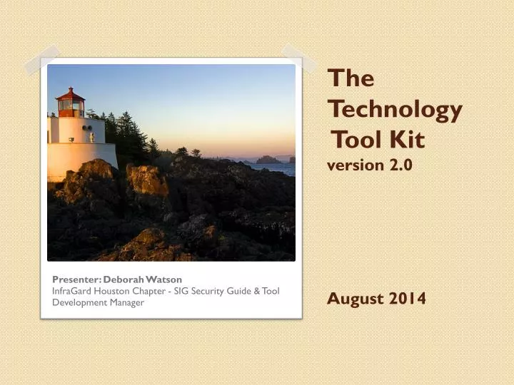 the technology tool kit version 2 0 august 2014