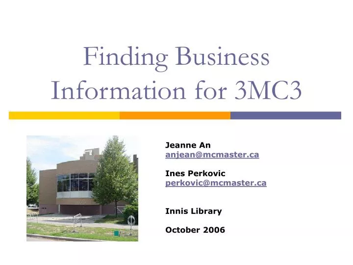 finding business information for 3mc3