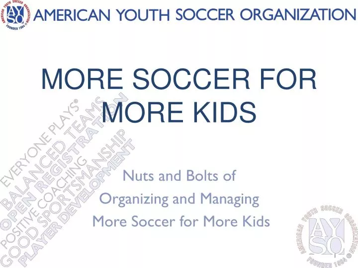 more soccer for more kids
