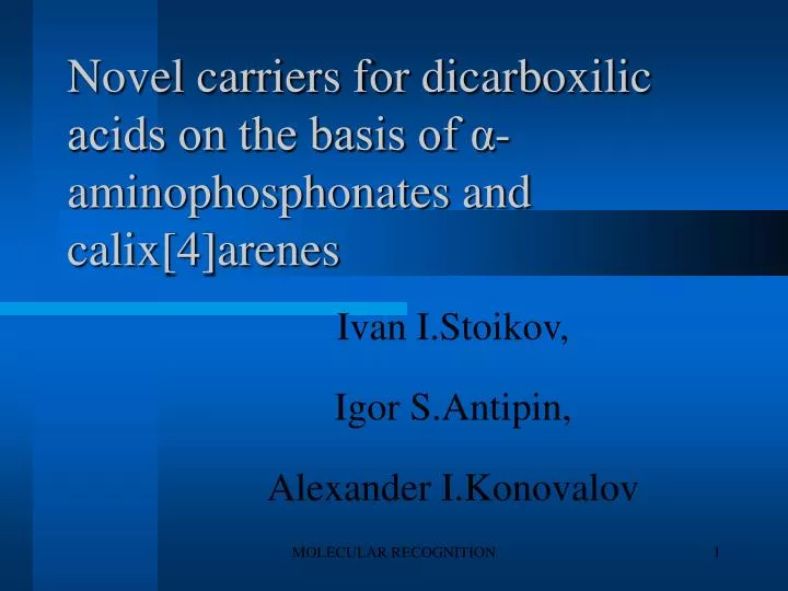 novel carriers for dicarboxilic acids on the basis of aminophosphonates and calix 4 arenes