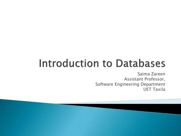 introduction to databases