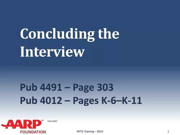 concluding the interview