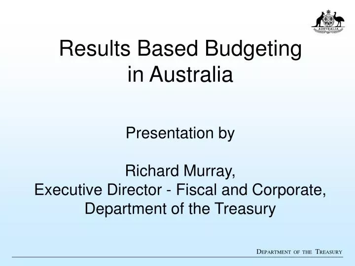 results based budgeting in australia
