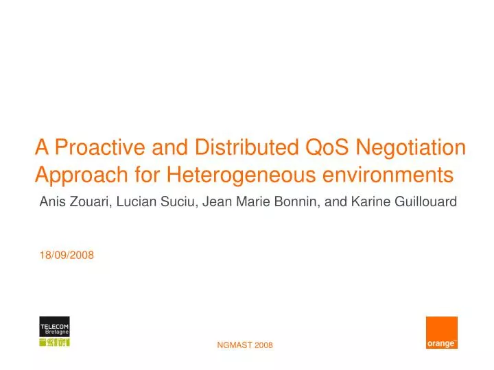 a proactive and distributed qos negotiation approach for heterogeneous environments