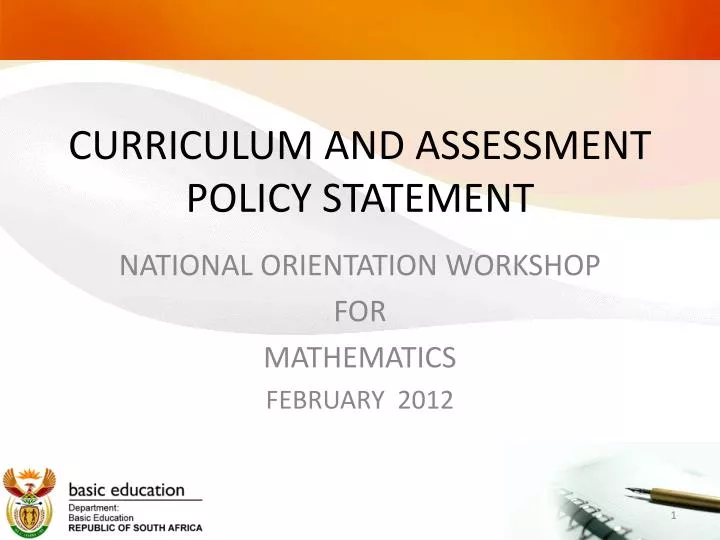 curriculum and assessment policy statement