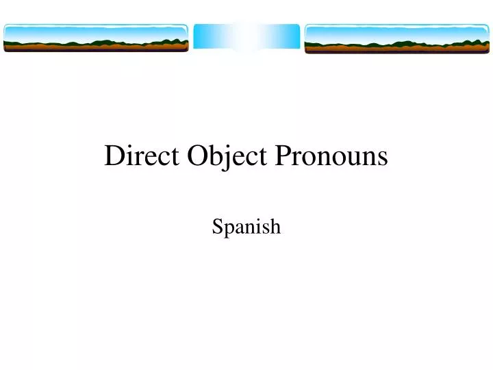 direct object pronouns