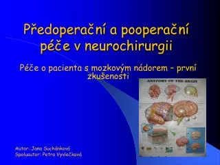 p edopera n a poopera n p e v neurochirurgii