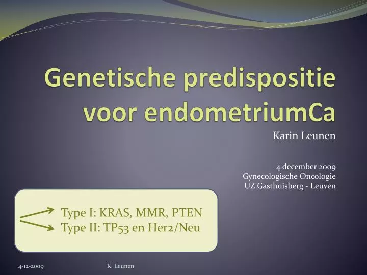 genetische predispositie voor endometriumca