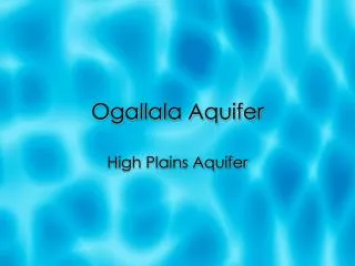 Ogallala Aquifer