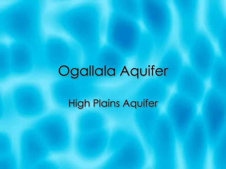 ogallala aquifer
