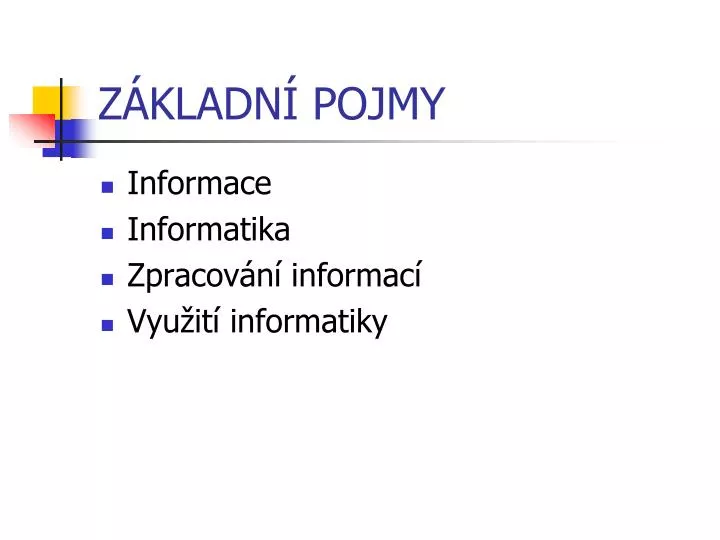 z kladn pojmy