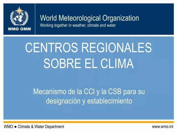 centros regionales sobre el clima