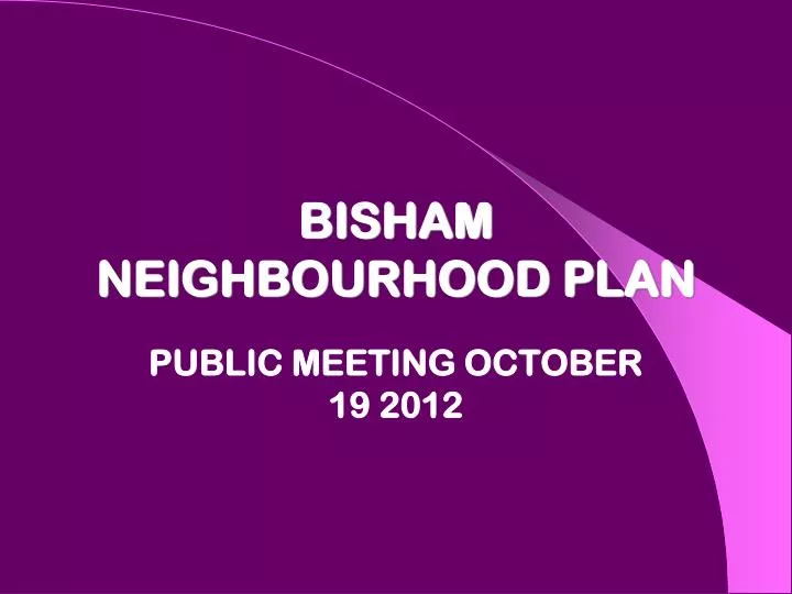 bisham neighbourhood plan