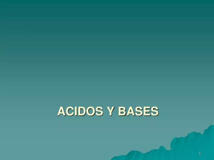 acidos y bases