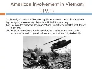 American Involvement in Vietnam (19.1)