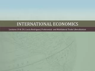 international economics