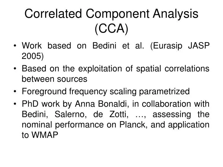 correlated component analysis cca