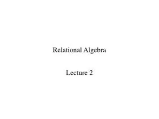 relational algebra