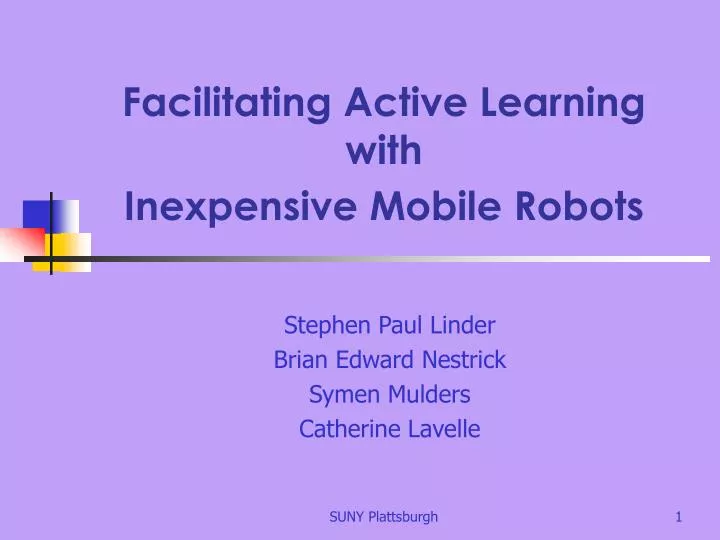 facilitating active learning with inexpensive mobile robots