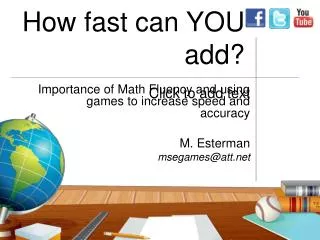 How fast can YOU add?