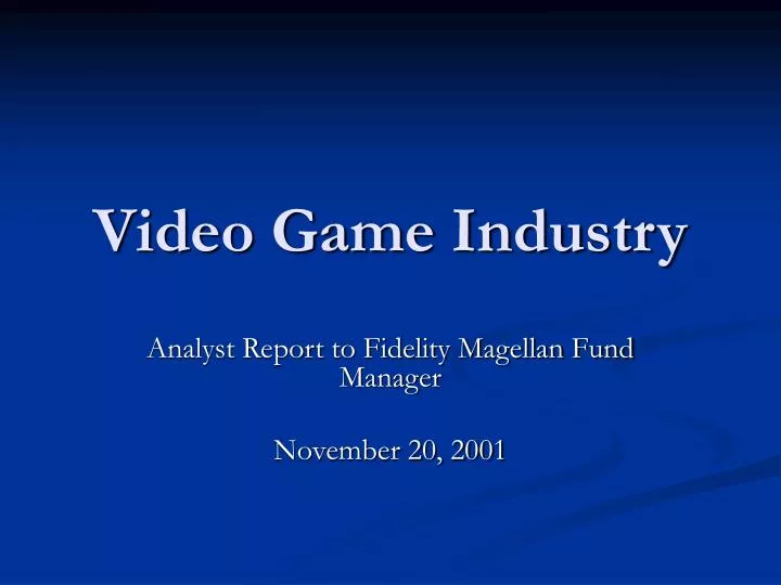 video game industry