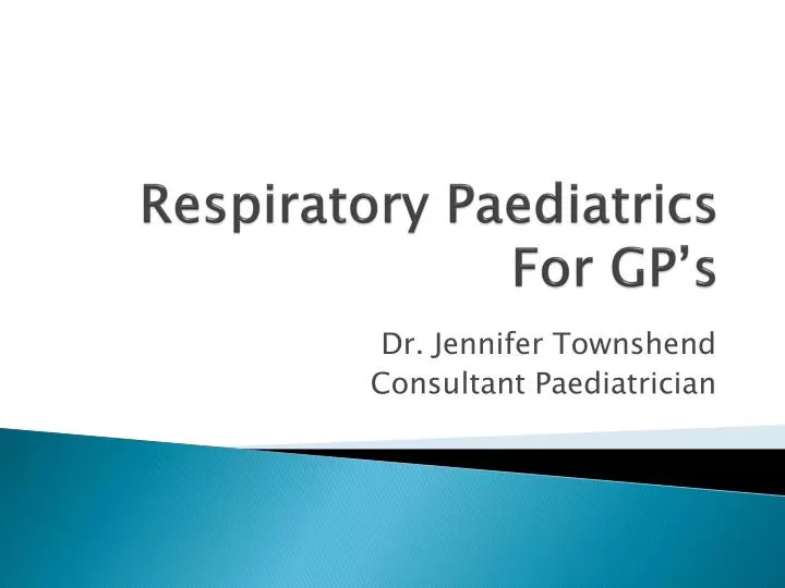 respiratory paediatrics for gp s