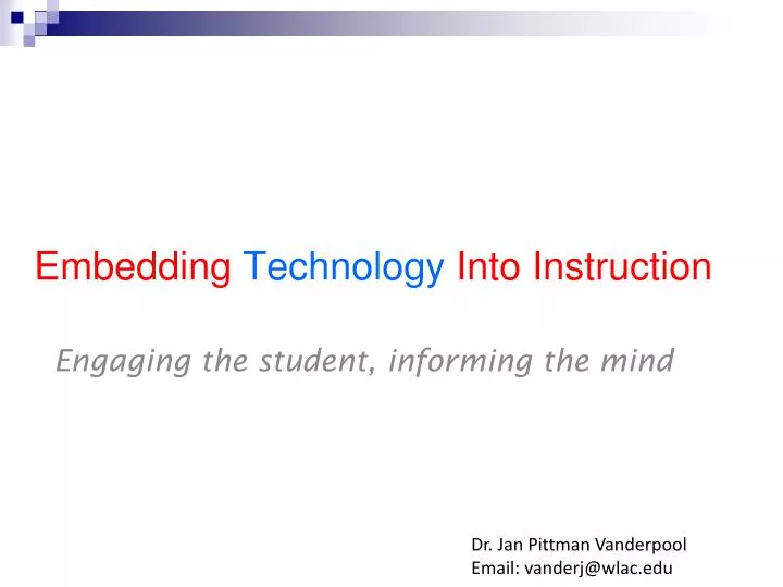 embedding technology into instruction