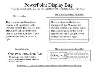 PowerPoint Display Bug