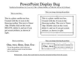 powerpoint display bug