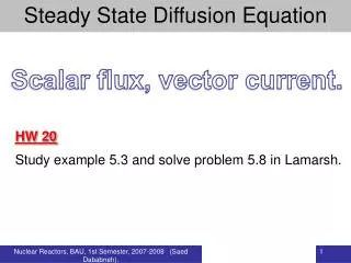 Steady State Diffusion Equation