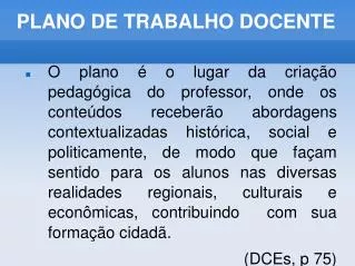 plano de trabalho docente