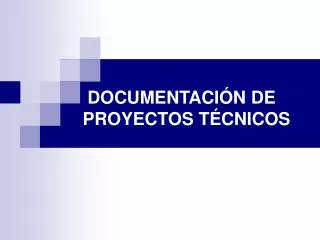 documentaci n de proyectos t cnicos