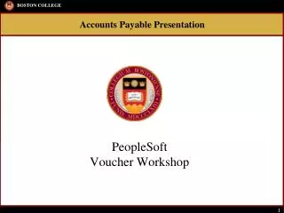PeopleSoft Voucher Workshop