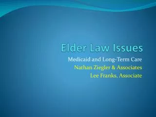 Elder Law Issues