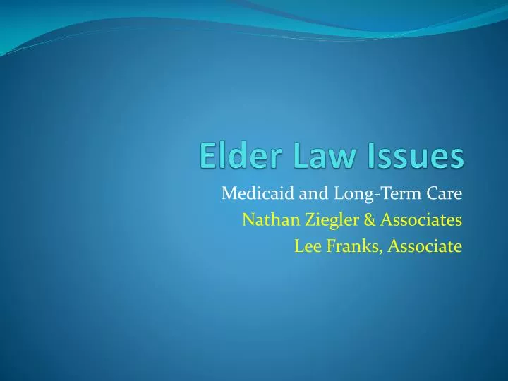 elder law issues