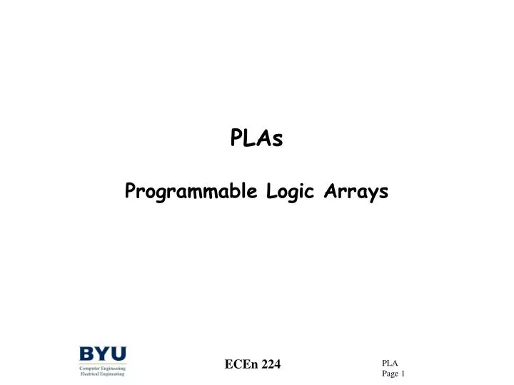 plas programmable logic arrays