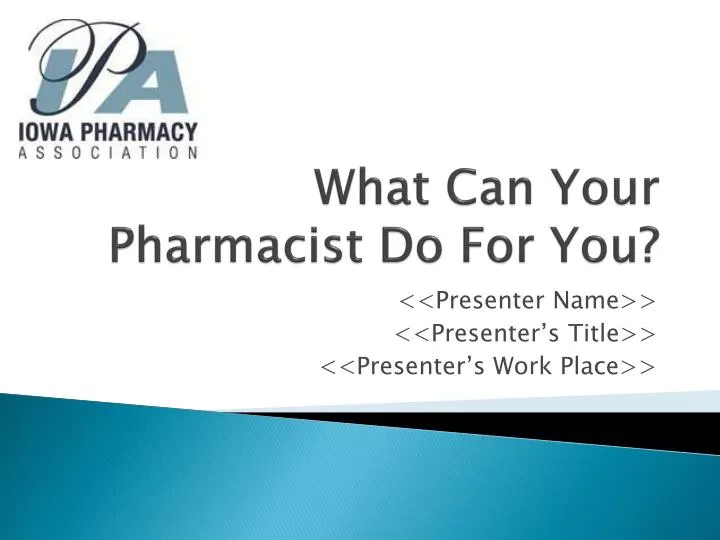 what can your pharmacist do for you