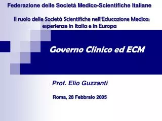 governo clinico ed ecm