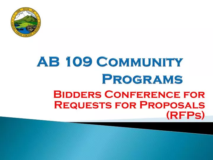 ab 109 community programs