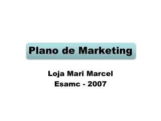 plano de marketing