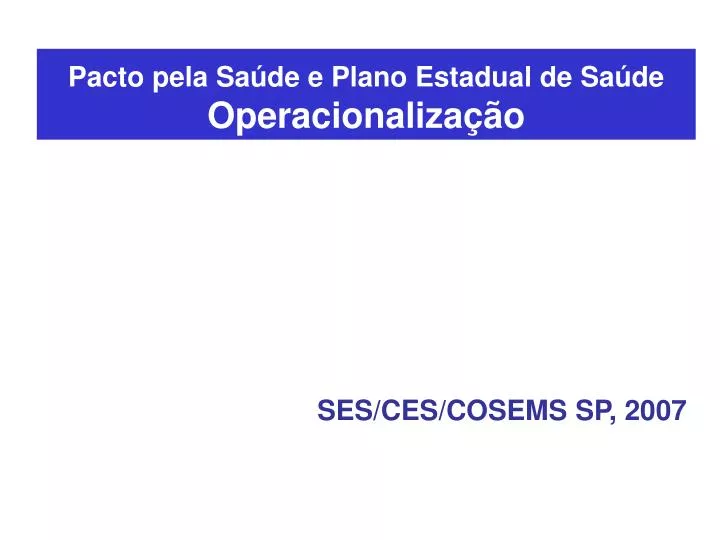 pacto pela sa de e plano estadual de sa de operacionaliza o