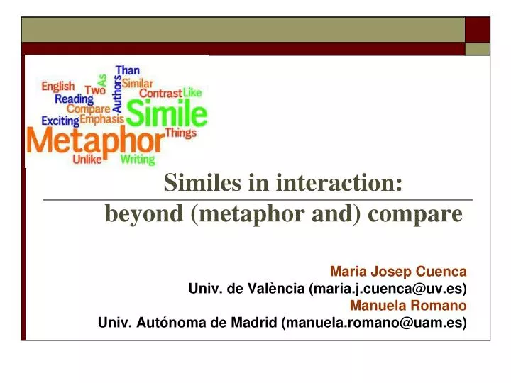 similes in interaction beyond metaphor and compare